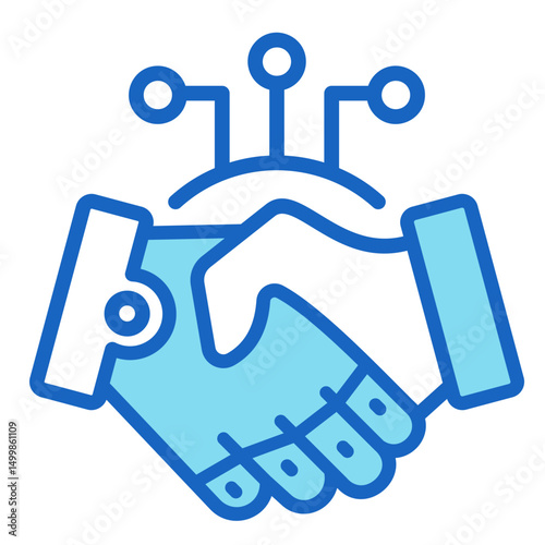 Human Ai Alliance  Icon Element For Design	
