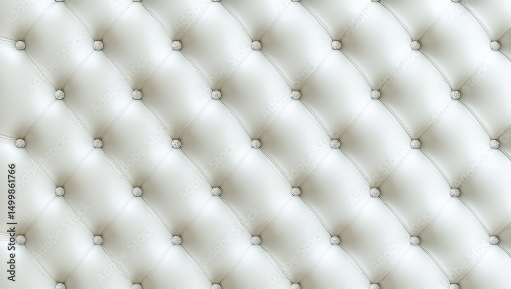 Obraz premium White tufted leather upholstery background
