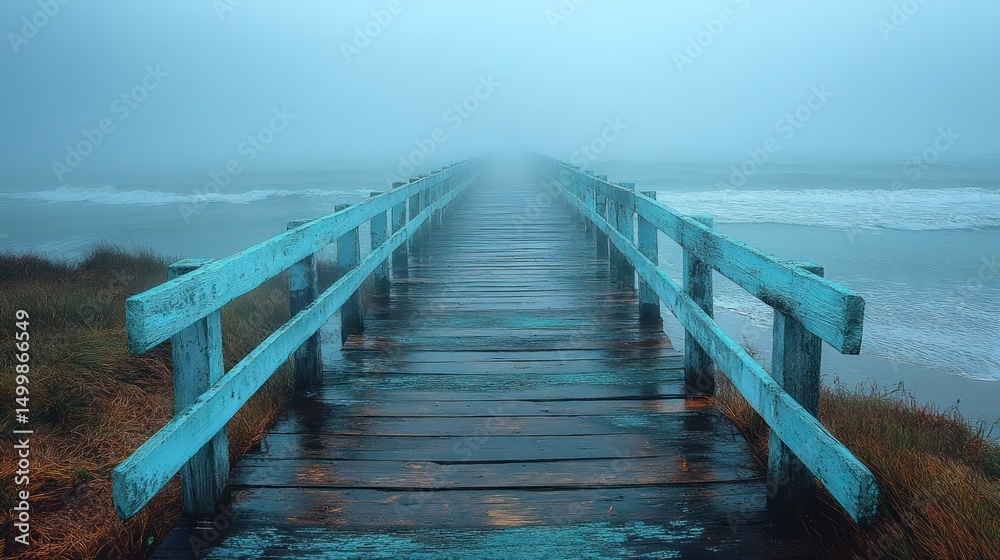 Fototapeta premium wooden bridge over the lake
