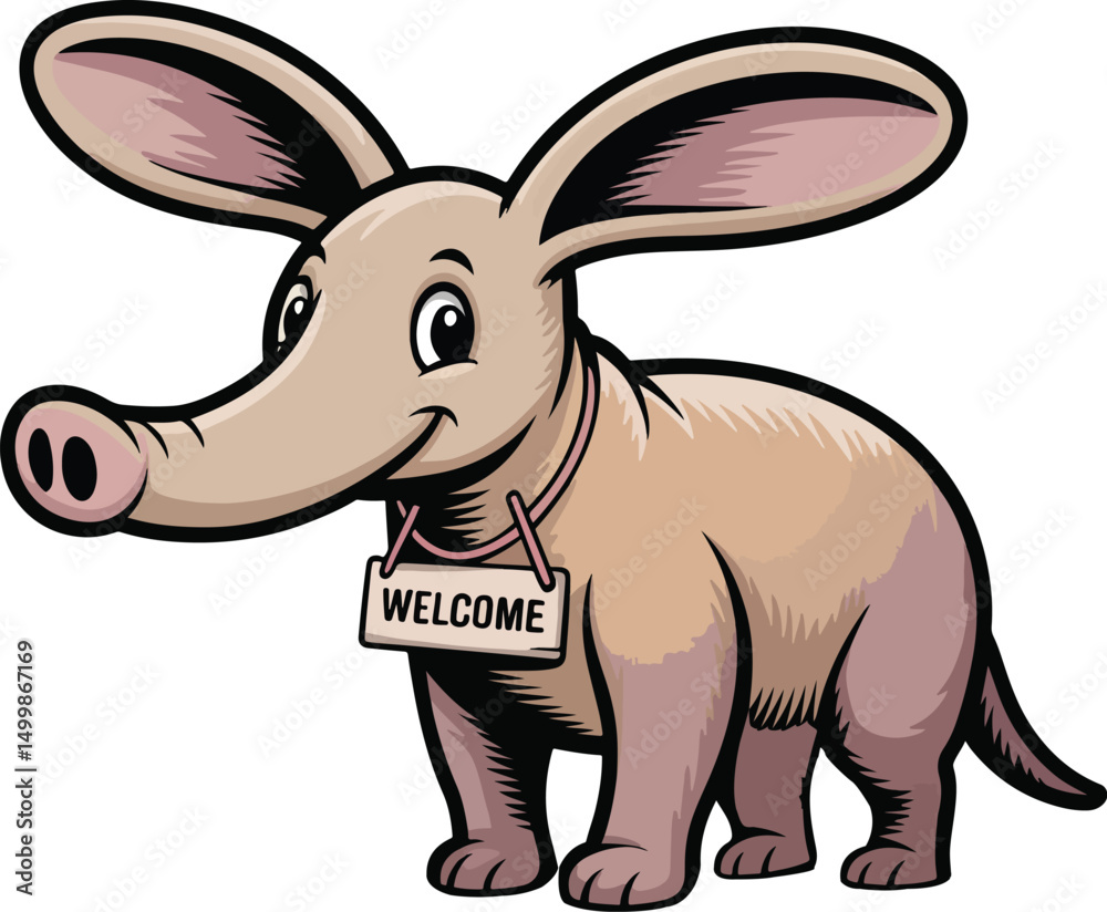 Fototapeta premium Cute Aardvark Vector