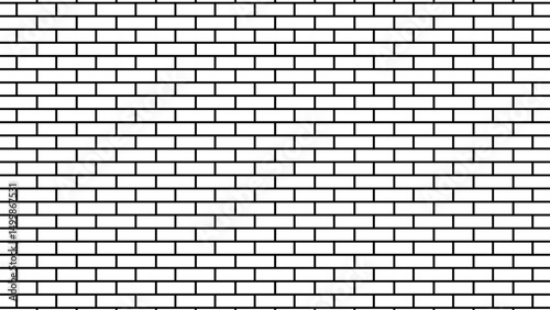 Seamless white brick wall texture, horizontal pattern, light gray grout, minimalistic design. white brick wall texture wallpaper background. Vector illustration.