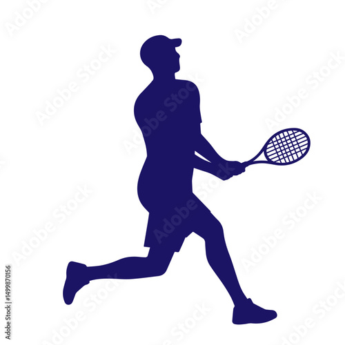 tennis player silhouette