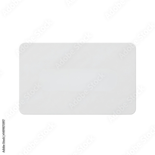 Schilderij op canvas Blank white plastic ID card with rounded corners