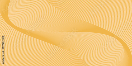 Abstract geometric vector curve lines shape in premium gold color isolated on transtransparent background. Dinamic flowing gold gradient wave pattern. Vector llustration
