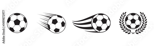 Set of Soccer Ball stock vector illustration