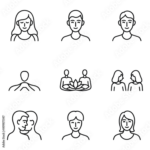 people icons set
