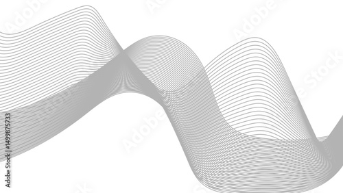 Thin wavy line abstract background. Wavy line horizontal divider outline minimalist background. abstract simple grey wave line design can be used background.