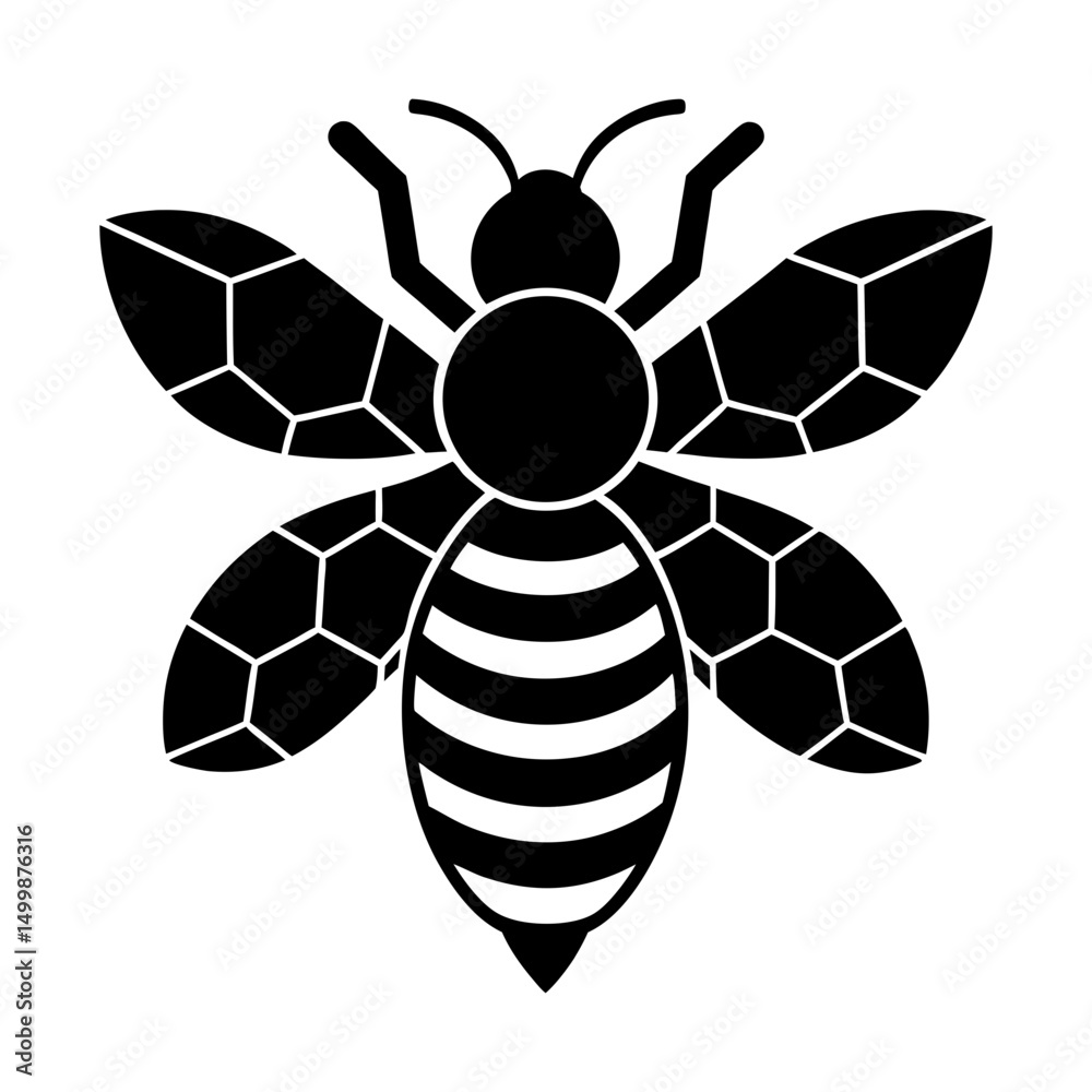 Obraz premium Honey silhouette vector