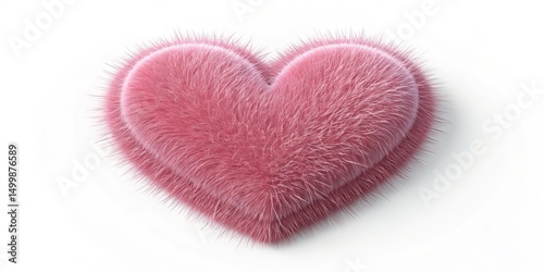 Fuzzy Pink Heart, Love ,Val...