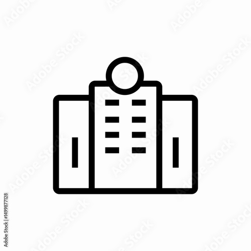 Office building corporate icon vector sign