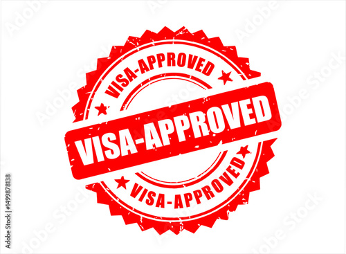 Visa-Approved stamp vector design.