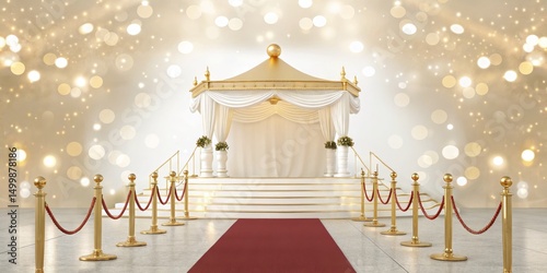Golden Stage with Red Carpe...
