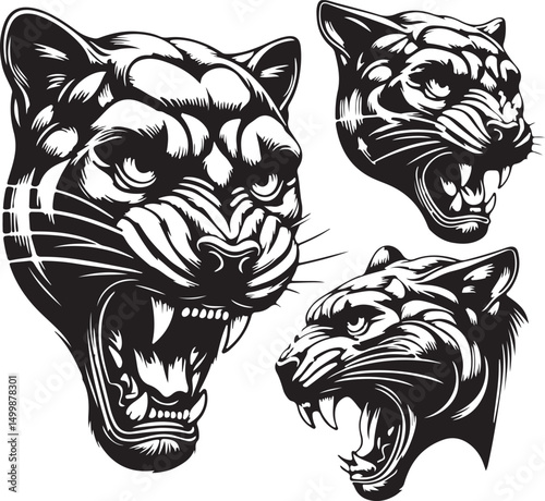 Panther line art vector