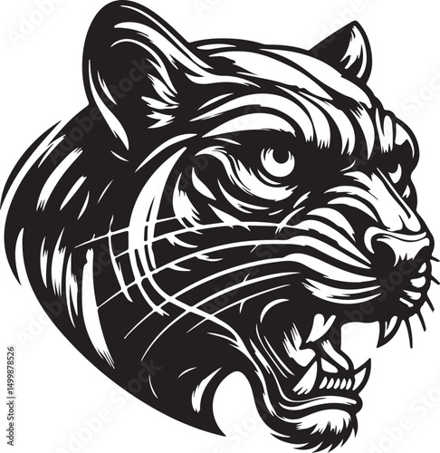 Panther line art vector