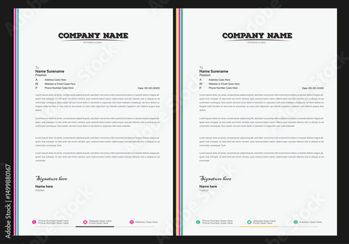 Modern Creative & Clean business style letterhead bundle of your corporate project design. set to print with vector & illustration. corporate letterhead bundle. Minimalist concept business style 