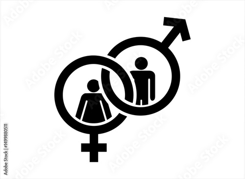 Male and female sign vector design