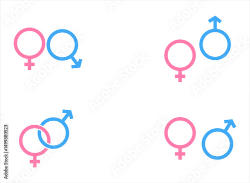 Male and female sign vector design