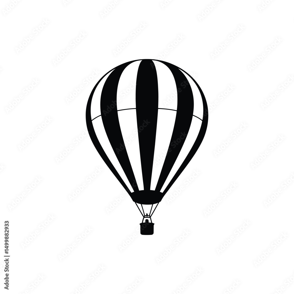 Silhouette of hot air balloon