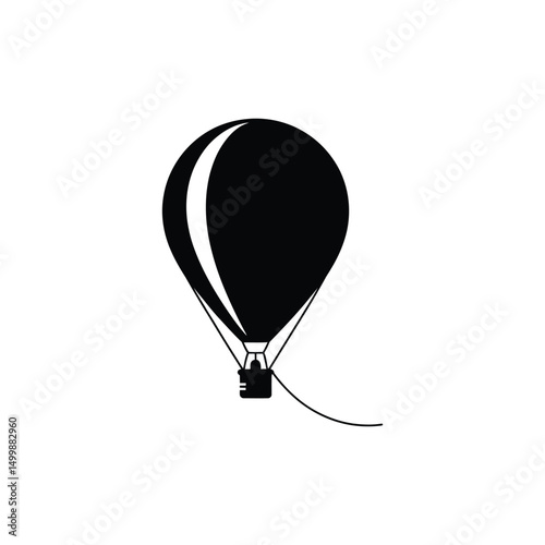 Silhouette of hot air balloon