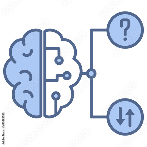 Predictive Analytics Blue Icon