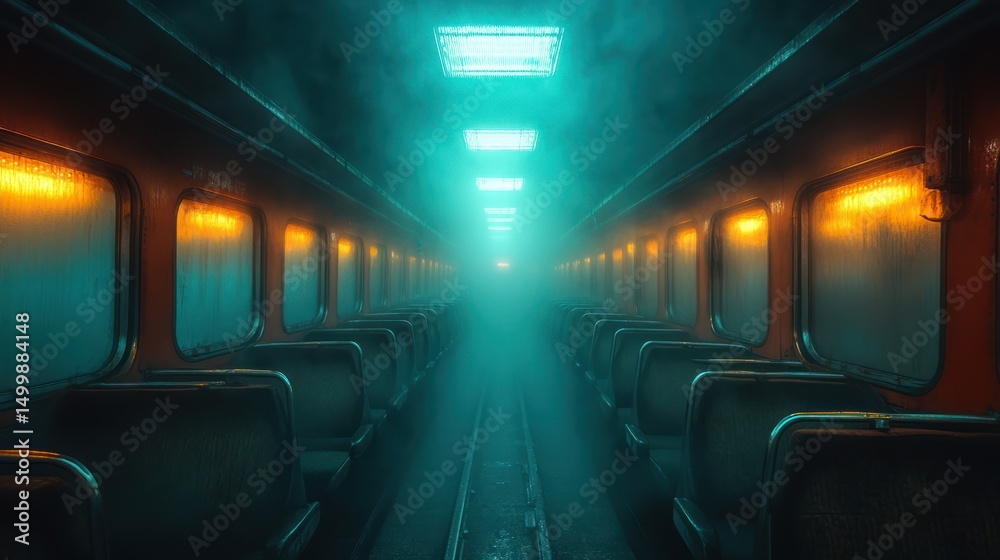 Fototapeta premium interior of a subway train