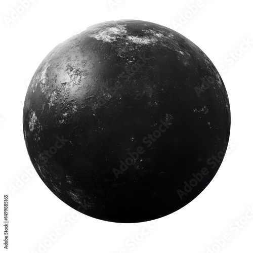 black planet isolated in transparent background 