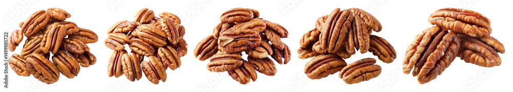 PNG Pecans arranged in neat clusters, element set on transparent background PNG Pecans arranged in neat clusters, element set on transparent background