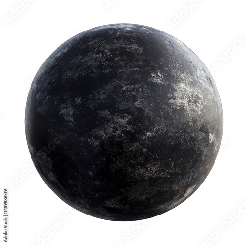 black planet isolated in transparent background 