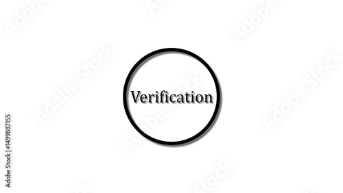 Check mark text icon black color 4k illustration. White background Check mark 4k illustration.