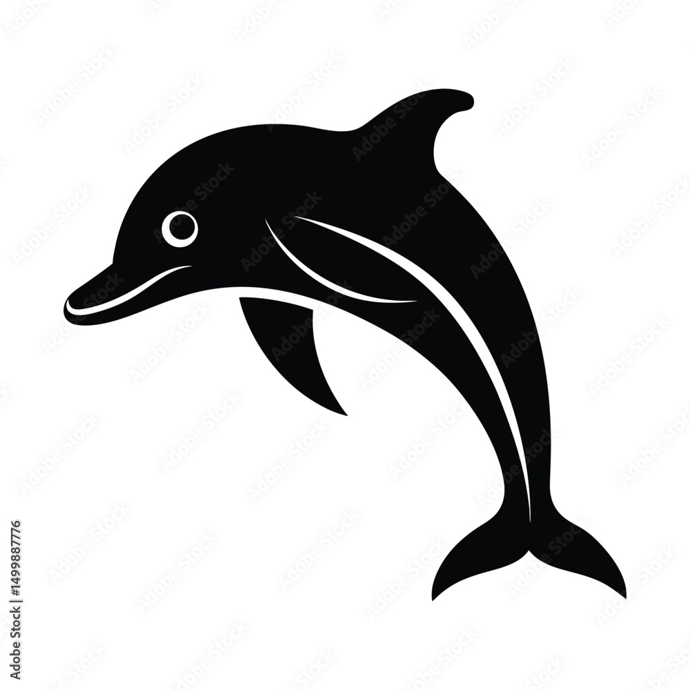 Fototapeta premium dolphin isolated on white background