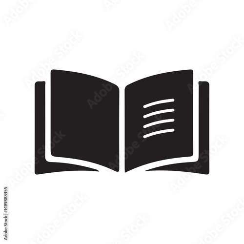 Open book icon vector. ebook icon. vector illustration eps 10