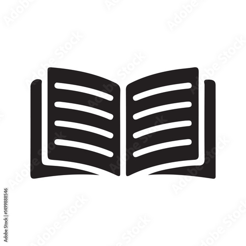 Open book icon vector. ebook icon. vector illustration eps 10