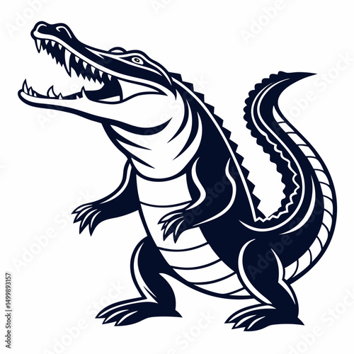 vector illustration of a crocodile