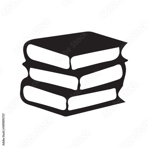 stack of books isolated