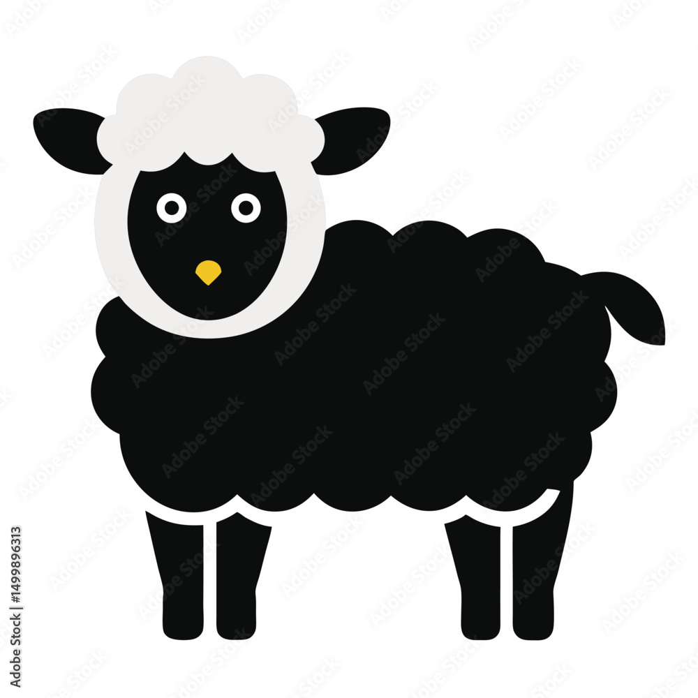 Obraz premium sheep vector icon isolated on white background