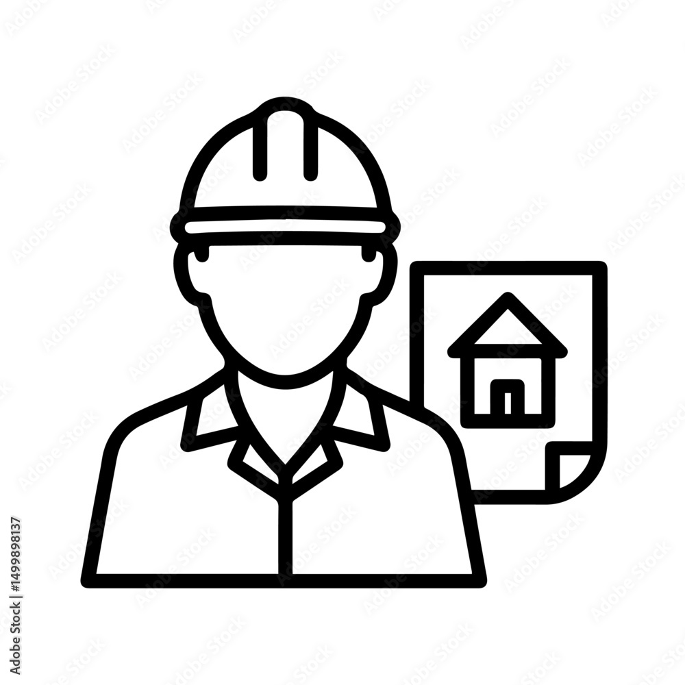 Icon man architect on white background vector
Vector line icon profession Icon man architect on white background vector
Vector line icon profession
