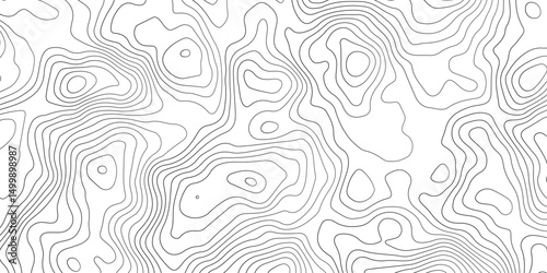 Abstract Topographic Contour Lines. Seamless Abstract Topographic Map Background. Gradient Contour Lines
