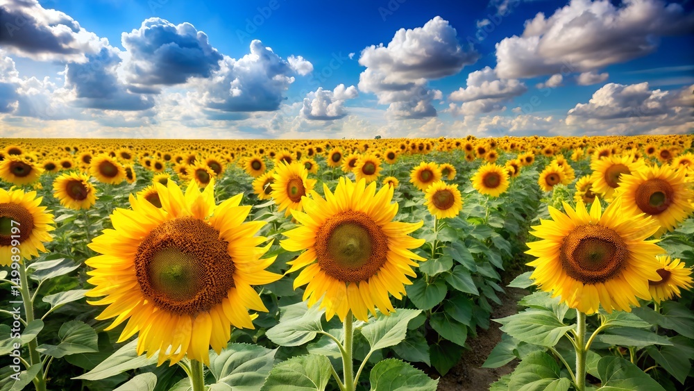 Fototapeta premium field of sunflowers