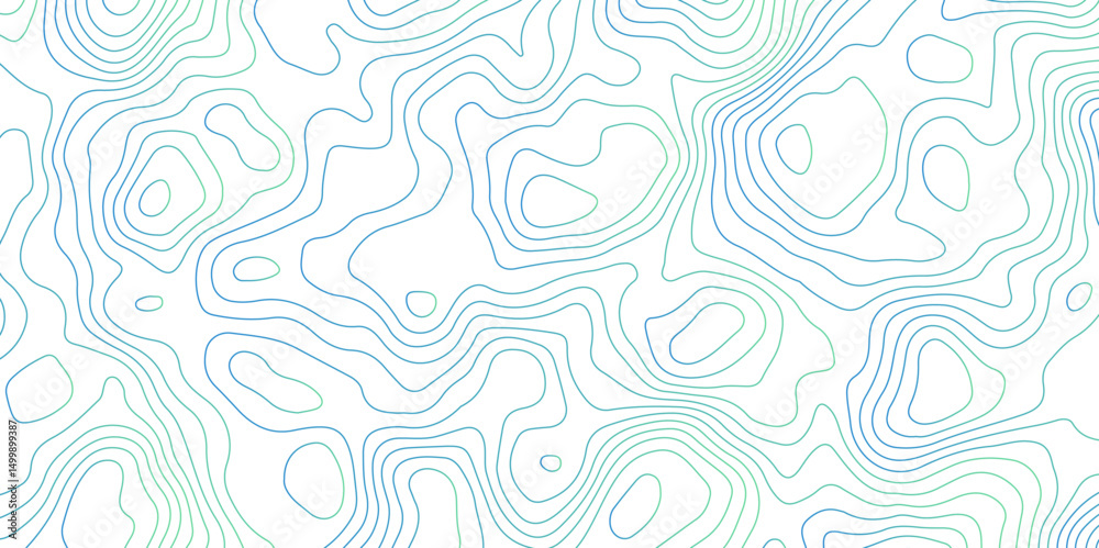Fototapeta premium Abstract Topographic Contour Lines. Seamless Abstract Topographic Map Background. Gradient Contour Lines