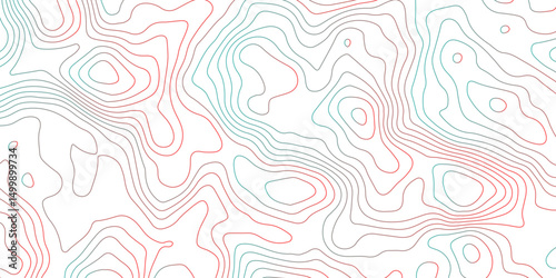 Abstract Topographic Contour Lines. Seamless Abstract Topographic Map Background. Gradient Contour Lines