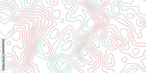 Abstract Topographic Contour Lines. Seamless Abstract Topographic Map Background. Gradient Contour Lines