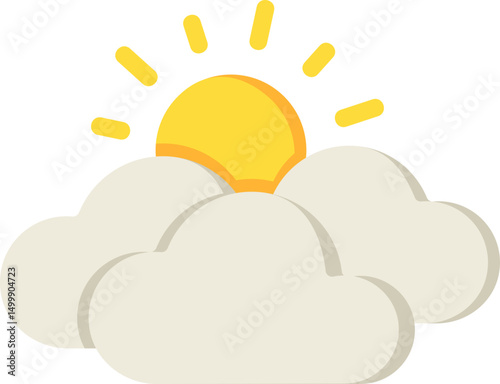 Cloudy Flat Icon
