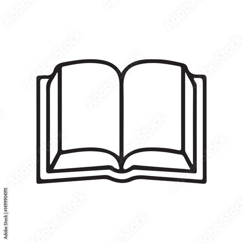 Open book icon vector. ebook icon. vector illustration eps 10