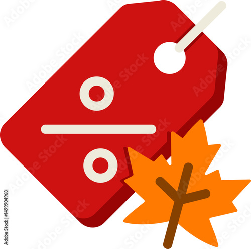Autumn Sale Flat Icon