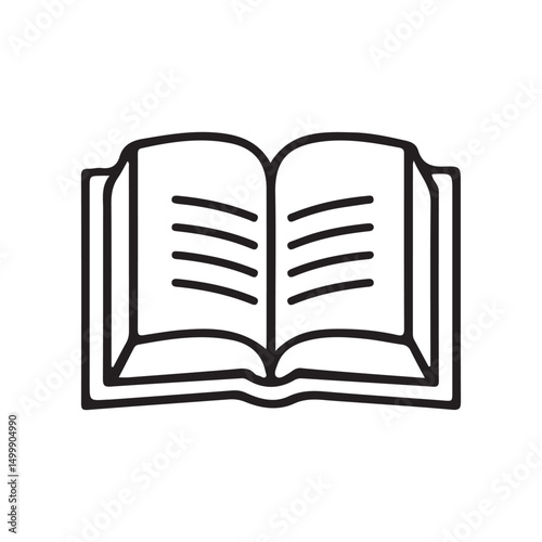Open book icon vector. ebook icon. vector illustration eps 10