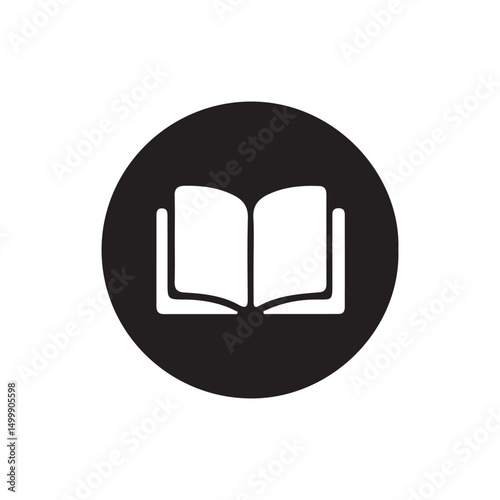 Open book icon.  Simple book symbol. vector illustration eps 10