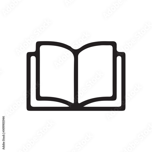 Open book icon.  Simple book symbol. vector illustration eps 10