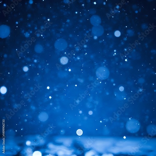 Wallpaper Mural snow falling and stars on royal blue background  Torontodigital.ca