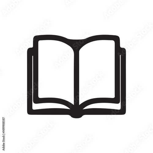 Open book icon.  Simple book symbol. vector illustration eps 10