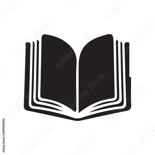 Open book icon.  Simple book symbol. vector illustration eps 10